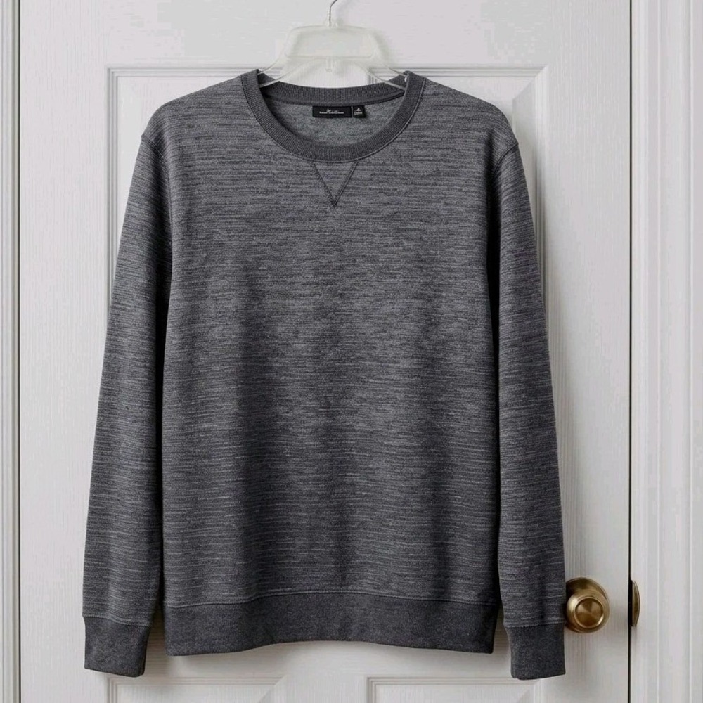 Marc Anthony Sweatshirt Mens XL Gray Space Dye Fleece Lined Crewneck Pullover